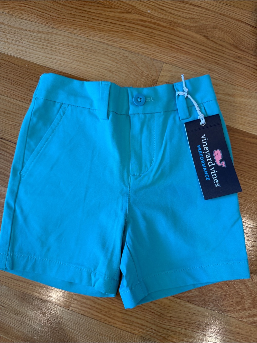 Vineyard Vines Bright Turquoise Kids Performance Shorts